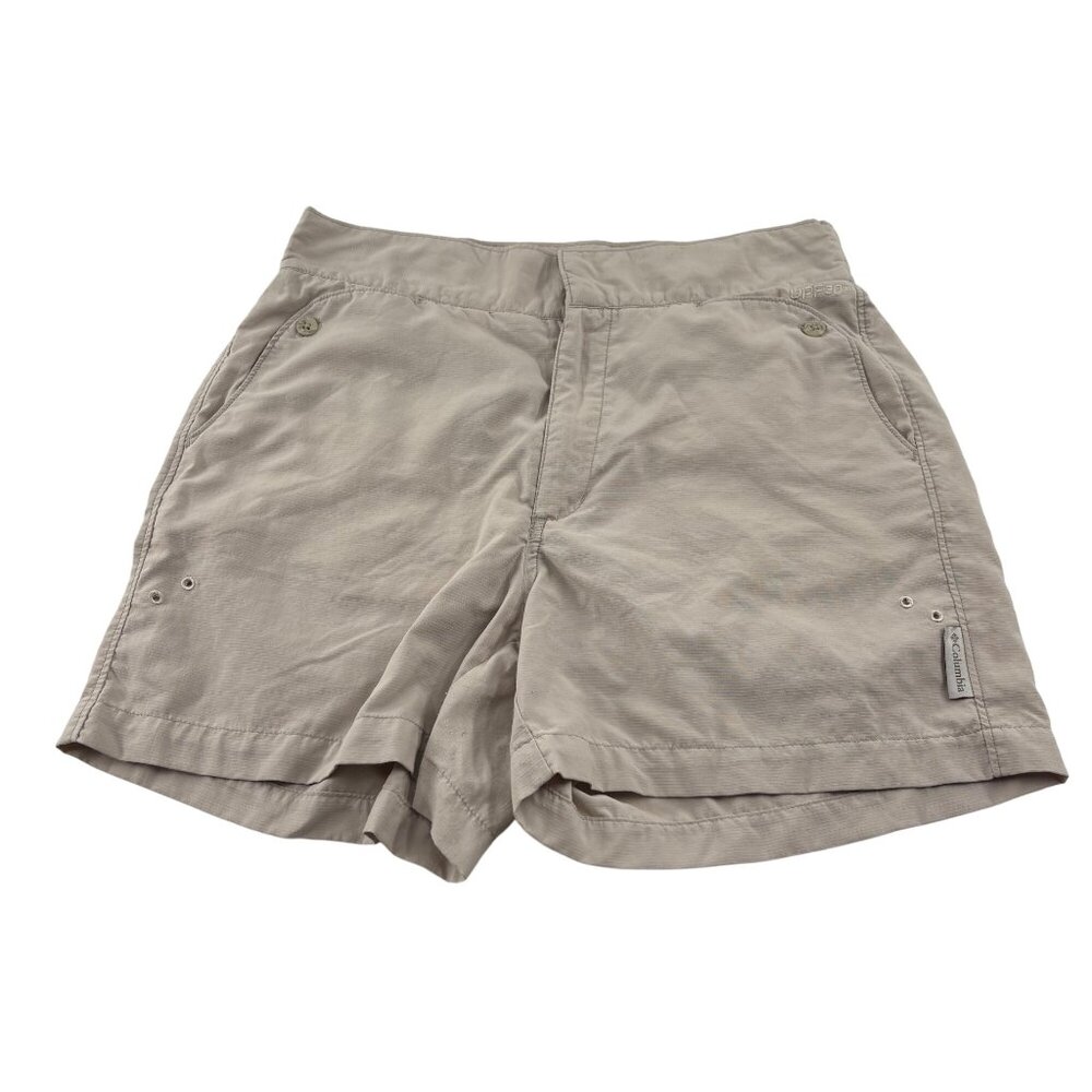 Columbia Womens Casual Nylon Shorts Beige Size‎ Small
